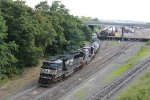 NS 6975 leads train 27T out of Enola yard